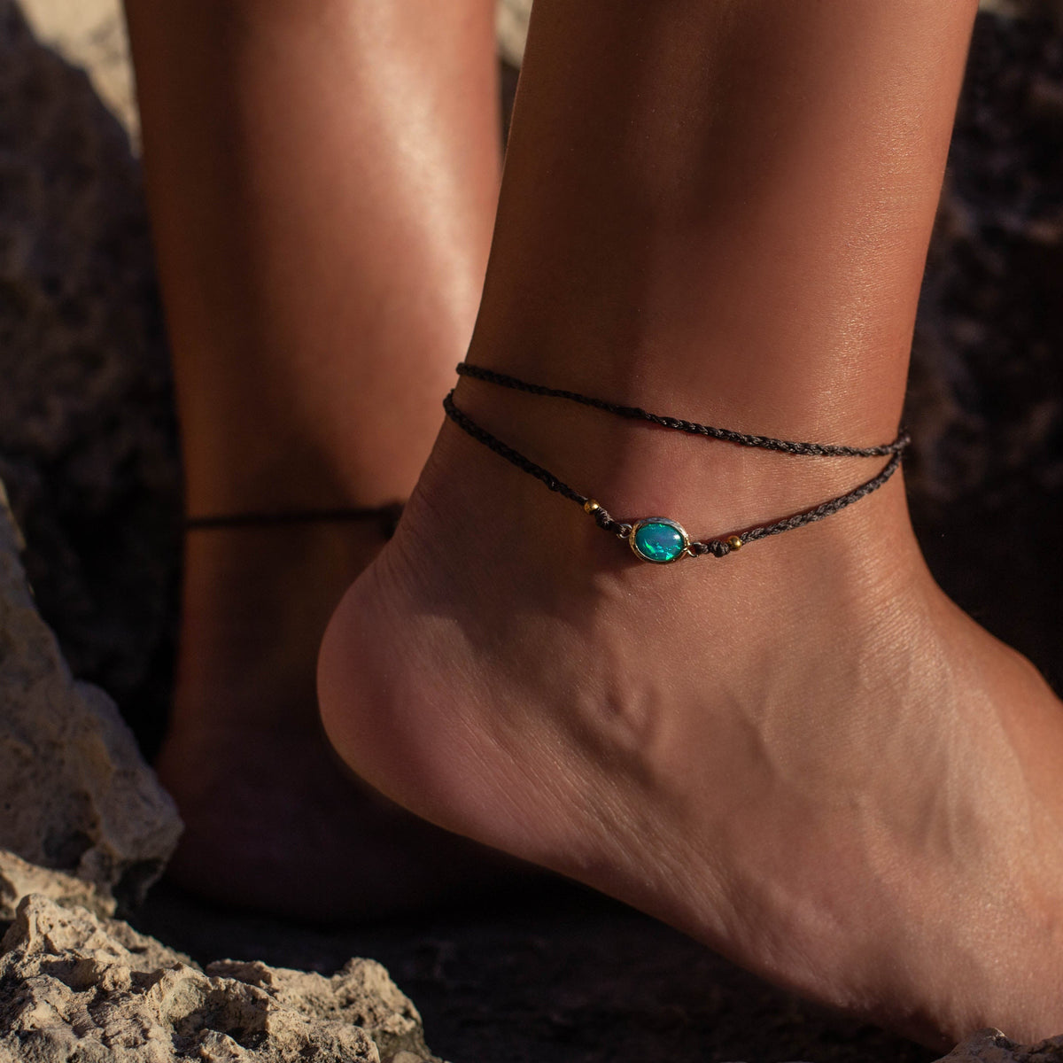 Tobillera Opal Doble
