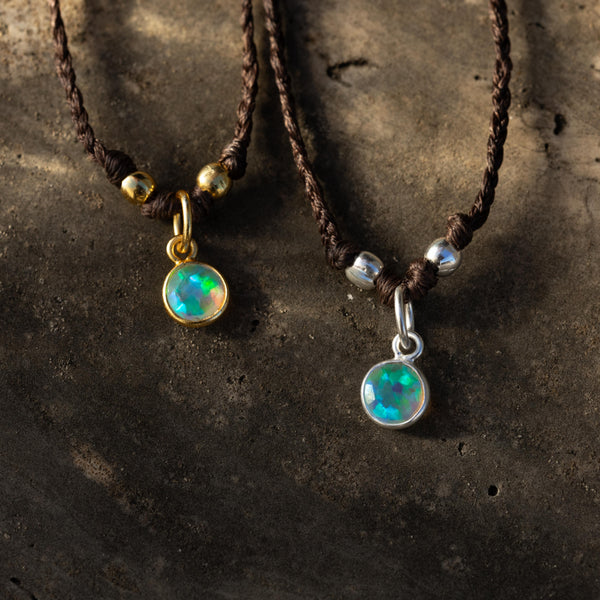 Collar Asha cuerda y plata