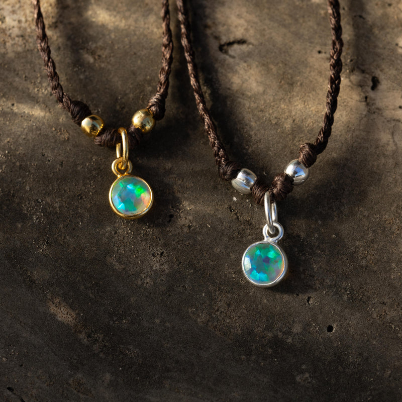 Collar Asha cuerda y plata