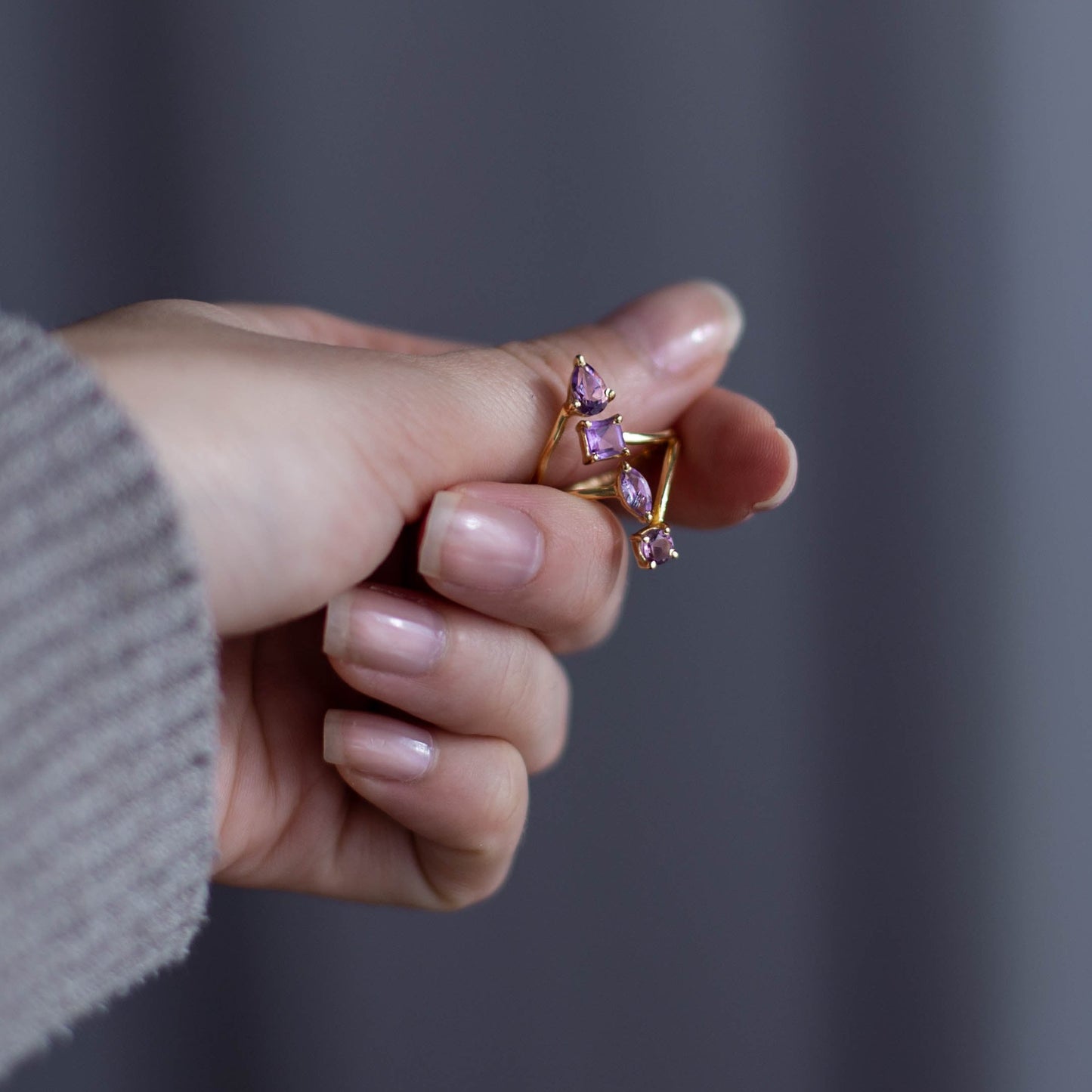 Anillo Lakshmi Labradorita