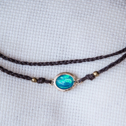 Tobillera Opal Doble